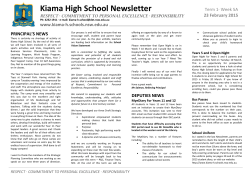 Term 1 Week 5A - Kiama High School