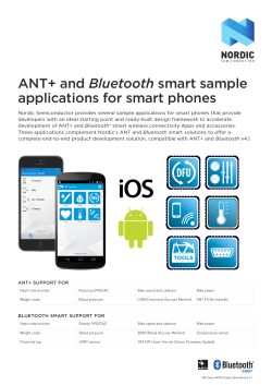 ANT+ and Bluetooth smart sample applications for smart phones