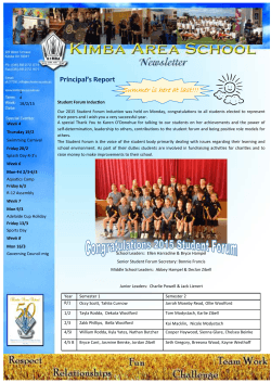 Current Newsletter - Kimba Area School