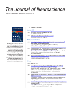 Table of Contents  - The Journal of Neuroscience