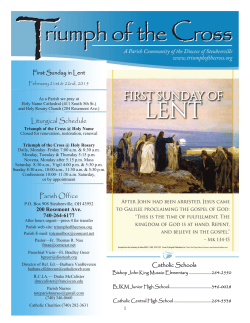 February 22, 2015 - Triumph of the Cross