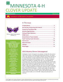 Washington County February Clover Update Newsletter