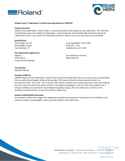 DSM-RTP Roland Texart Sublimation Transfer Paper