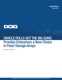 DCIG: Oracle Provides Enterprises a New Choice in Flash Storage