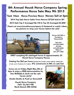 8th Annual Houck Horse Company Spring Performance Horse Sale