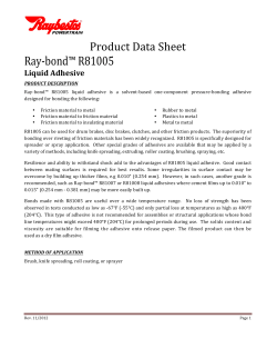 R81005 Data Sheet - Bonding Chemicals