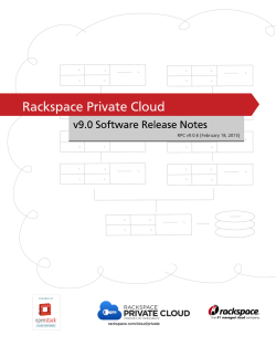Rackspace Private Cloud v9.0 Software Release Notes