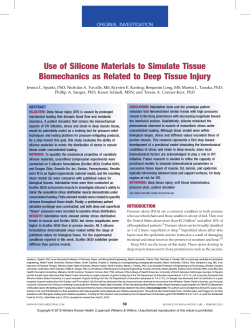 Use of Silicone Materials to Simulate Tissue Biomechanics as