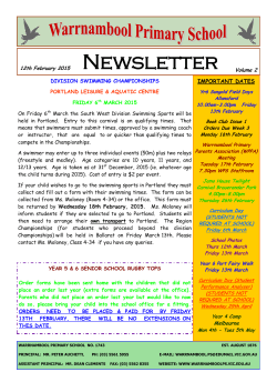Newsletter Feb Volume 2 - Warrnambool Primary School
