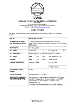 rfq 2015/01/15/ccma description of goods and services required