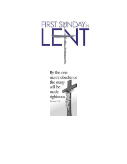 Church Bulletin for Sunday, 2/22/15