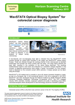 WavSTAT4 Optical Biopsy System® for colorectal cancer diagnosis