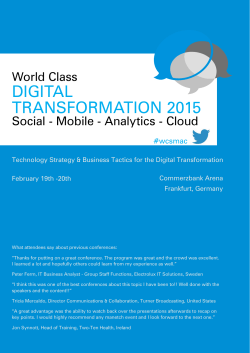 DIGITAL TRANSFORMATION 2015