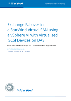 Exchange Failover in a StarWind Virtual SAN using a vSphere VI