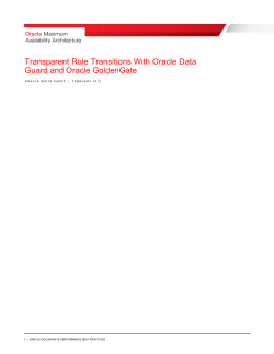 Transparent Role Transitions Wit Guard and Oracle GoldenGate nt