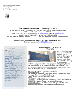 newsletter - First Religious Society