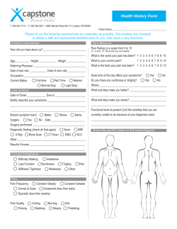 New Patient Packet - Capstone Physical Therapy
