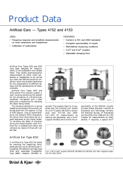 Artificial Ears Type 4152 and 4153.