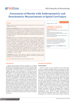 Assessment of Obesity with Anthropometric and