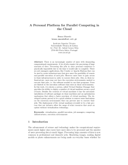 A Personal Platform for Parallel Computing in the Cloud