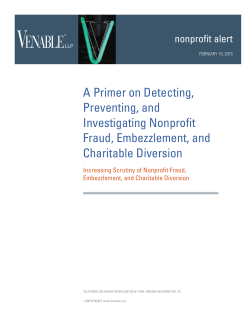 A Primer on Detecting, Preventing, and Investigating Nonprofit Fraud