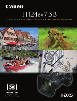 Canon HJ24ex7.5B Feature/Specification Sheet