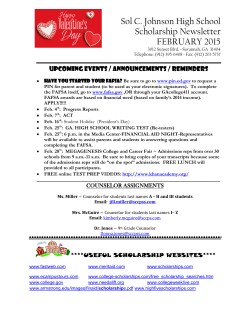 SCJ Scholarship Newsletter Feb 2015