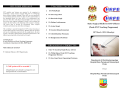 Basic Surgical Skills 2015 flyer - MSO-HNS
