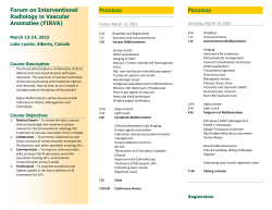 Forum on Interventional Radiology in Vascular Anomalies (FIRVA)