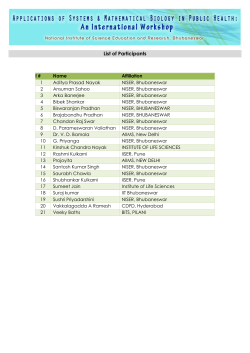 List of Participants