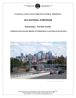 DRAFT – February 15 - National Executive Forum on Public Property