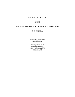 Subdivision and Development Appeal Board, February 25, 2015