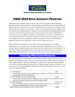 CSAC 2015 S - California State Association of Counties