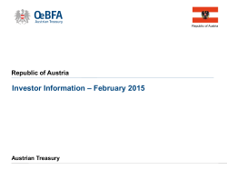 “Republic of Austria: Investor Information – November 2014“.