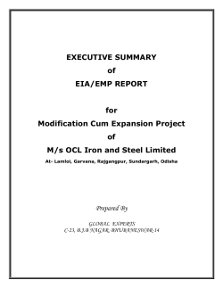 EXECUTIVE SUMMARY of EIA/EMP REPORT for