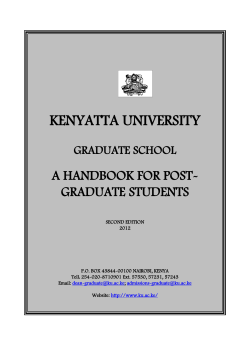 Postgraduate Student Handbook