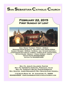 this week`s bulletin - San Sebastian Catholic Church