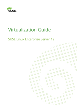 Virtualization Guide - SUSE Linux Enterprise Server 12