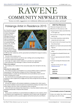 RCNL 19 Feb 2015 - Rawene Community Newsletter