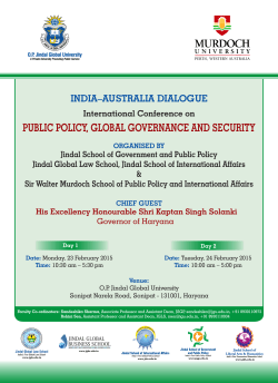 International Conference on - Jindal School of Government and