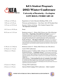 2015 KEA SP Winter Conference Information