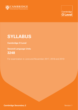 2017-2019 Syllabus - Cambridge International Examinations