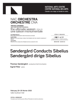 Søndergård Conducts Sibelius Søndergård dirige Sibelius