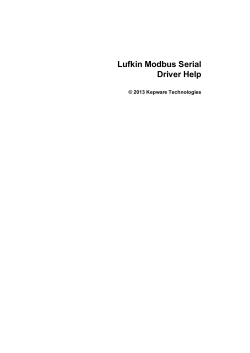 Lufkin Modbus Serial Driver Help