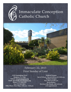 February 22, 2015 - Immaculate Conception Catholic Church