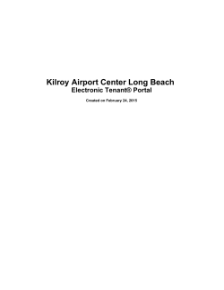 Kilroy Airport Center Long Beach Electronic Tenant&reg; Portal