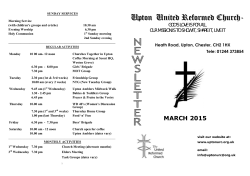mar 2015 newsletter - Upton United Reformed Church