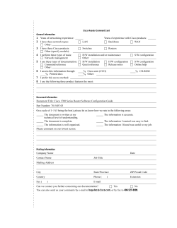 Cisco 1700 Series Router Software Configuration Guide