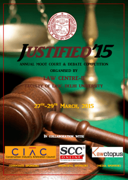 JUSTIFIED 15-National Moot Court and Debate