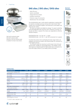 Roof Fans Systemair DHS sileo, DVS sileo, DVSI sileo